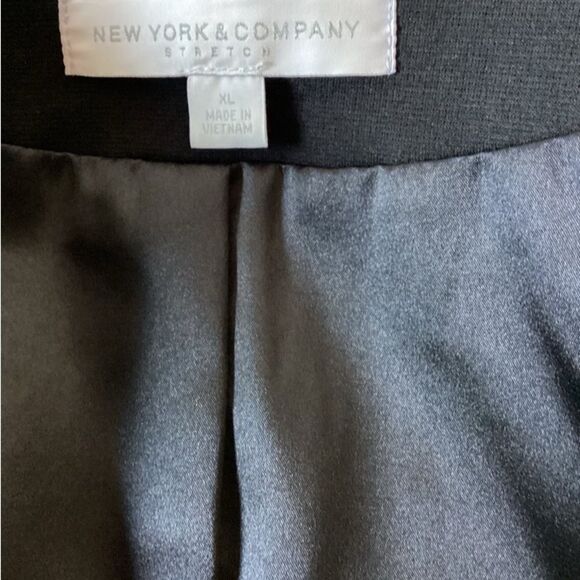 New York and Co Blazer Jacket Women’s Size XL Stretch 3/4 Zipper Front - Picture 3 of 9